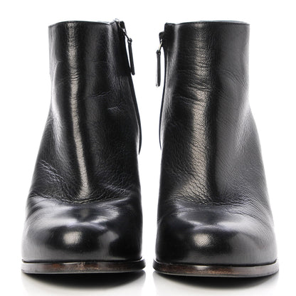 Prada Calfskin Ankle Boots 37.5 Black 2 of 10