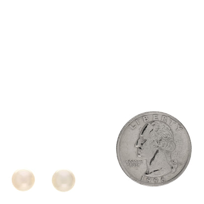 Mikimoto 18K White Gold Akoya Pearl 7-7.5mm Stud Earrings 2 of 5
