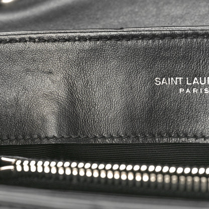 Saint Laurent Calfskin Y Quilted Monogram Small Loulou Chain Satchel Black 10 of 10