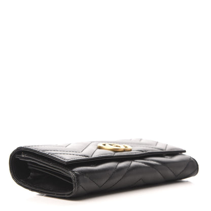 Gucci Calfskin Matelasse GG Marmont Continental Wallet Black 4 of 8