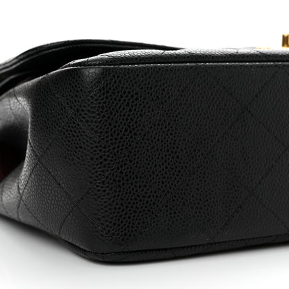 Chanel Caviar Quilted Jumbo Double Flap Black 9 of 12