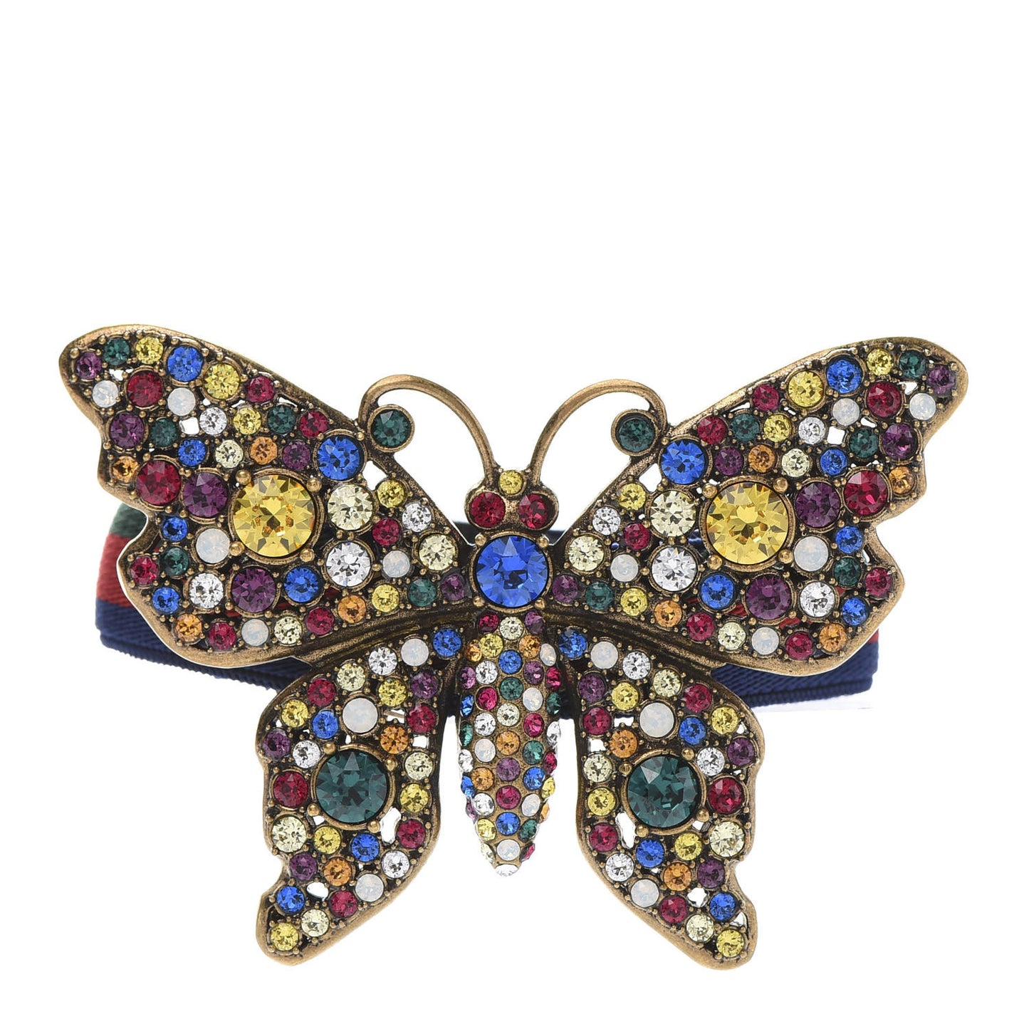 Web Crystal Butterfly Bracelet Multicolor