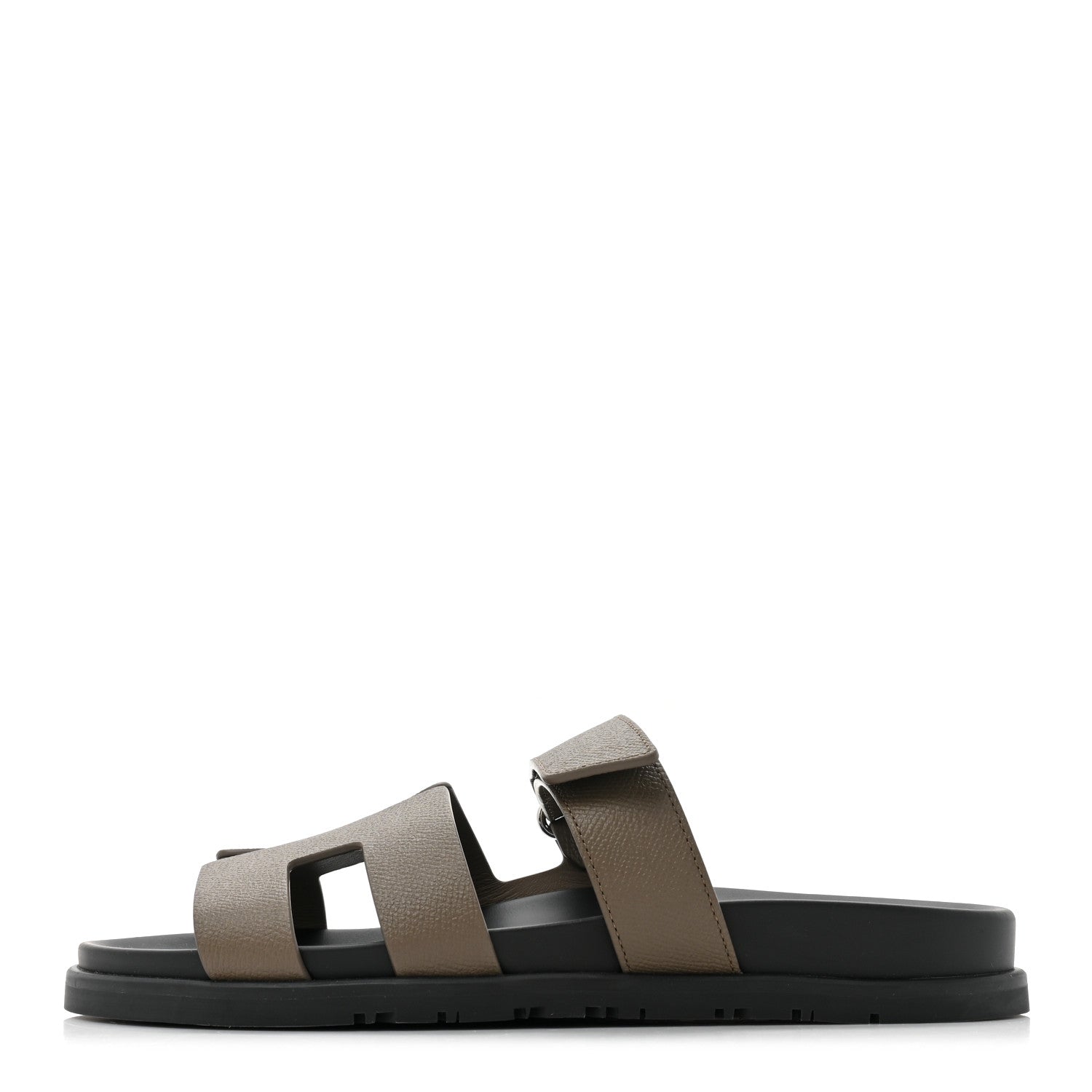 Hermes Epsom Womens Chypre Sandals 40 Etoupe 1 of 9
