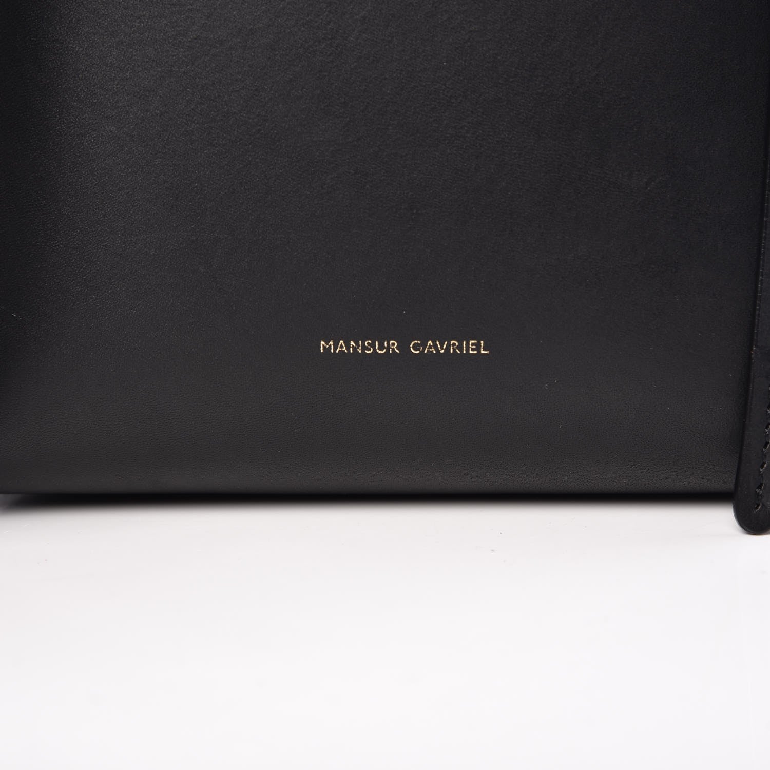 Mansur Gavriel Calfskin Mini Bucket Bag Black Royal 6 of 7