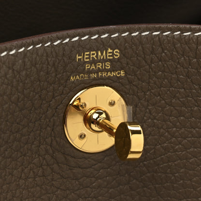 Hermes Taurillon Clemence Mini Lindy 20 Etoupe 6 of 11