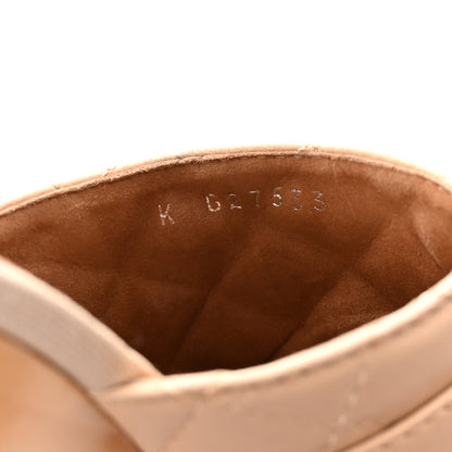 Chanel Lambskin Quilted CC Turn Lock Clogs 37 Beige 9 of 10