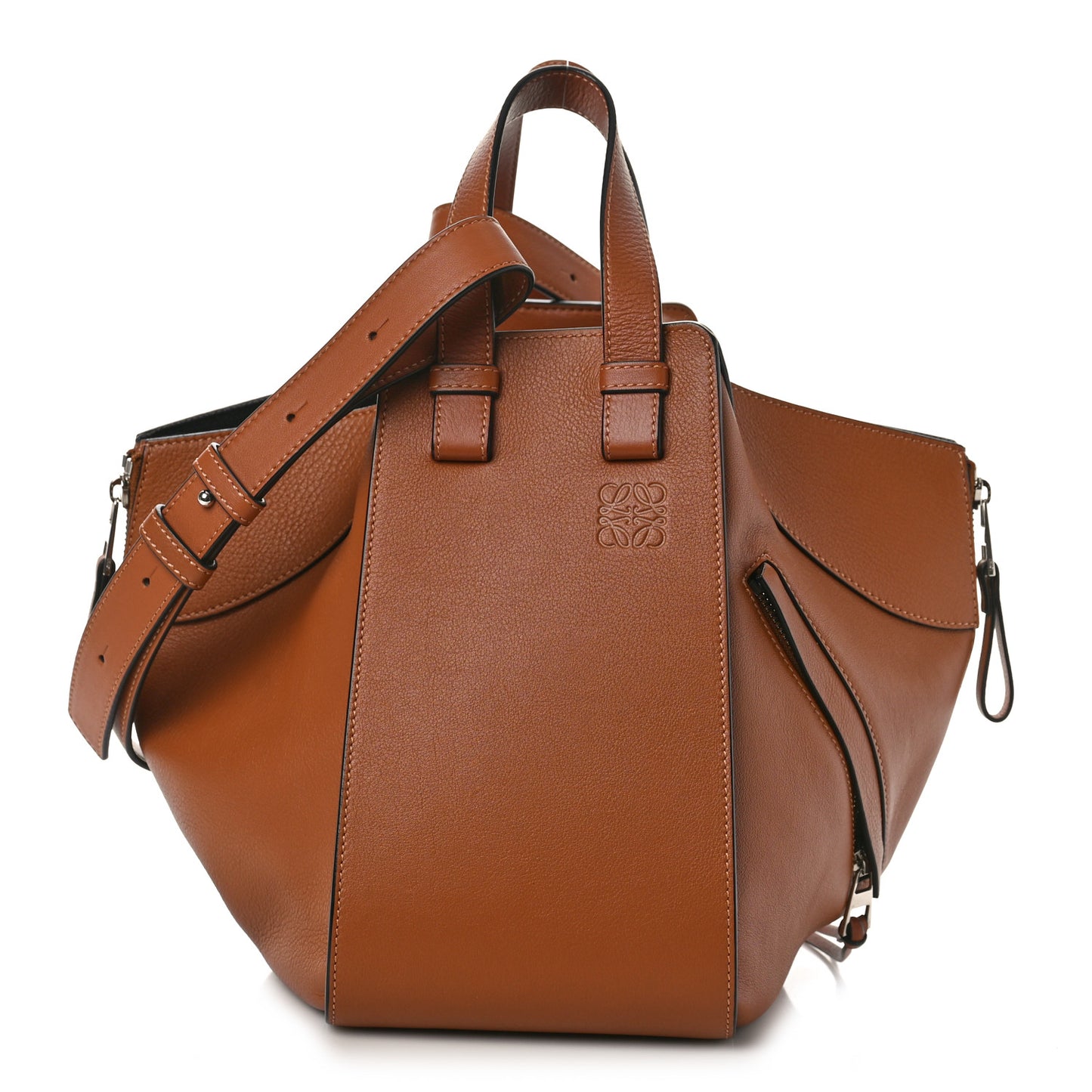 Calfskin Small Hammock Shoulder Bag Tan