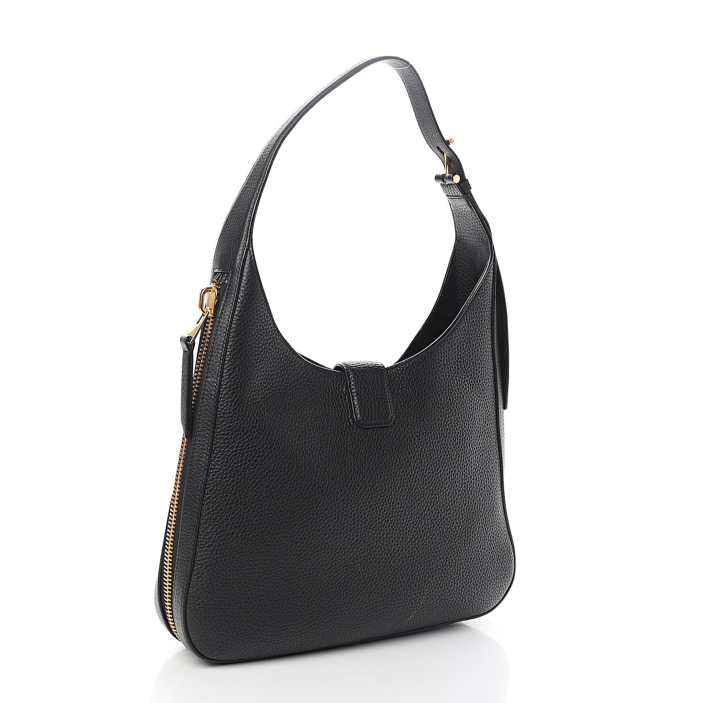 Grained Calfskin Tara Hobo Black