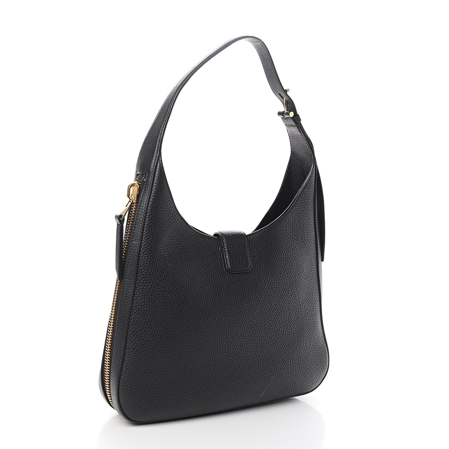 Tom Ford Grained Calfskin Tara Hobo Black 2 of 10