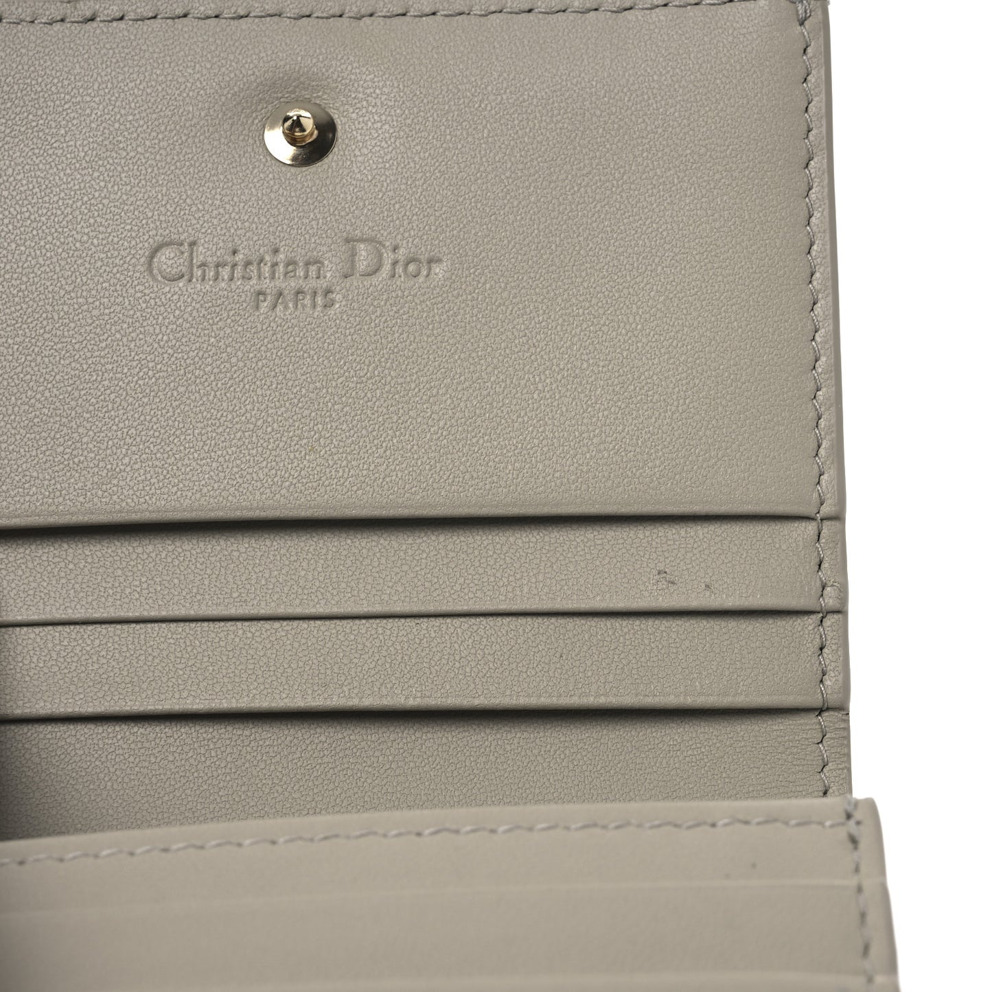 Lambskin Cannage Medium Lady Dior Flap Card Holder Sable