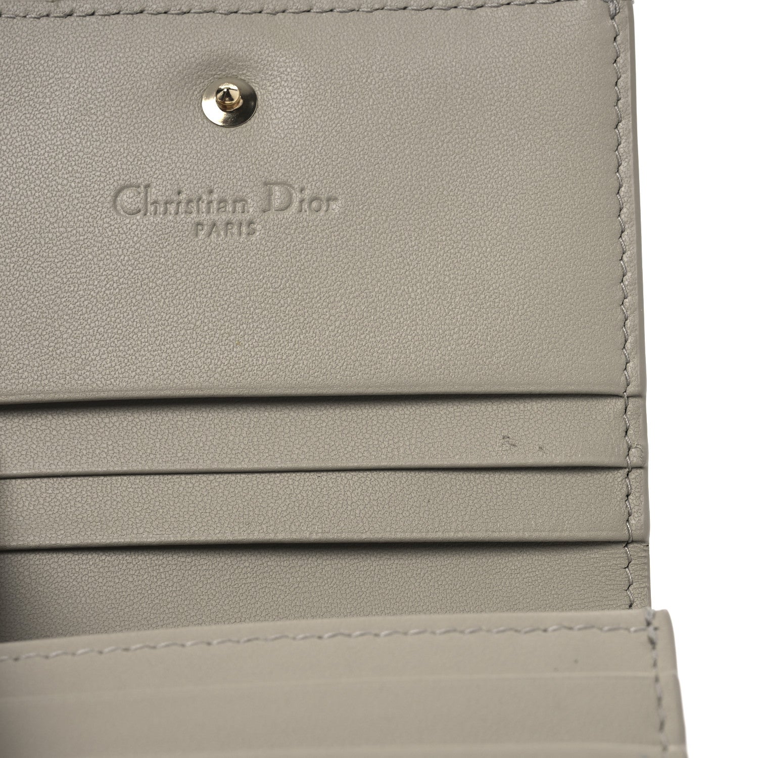 Christian Dior Lambskin Cannage Medium Lady Dior Flap Card Holder Sable 9 of 10