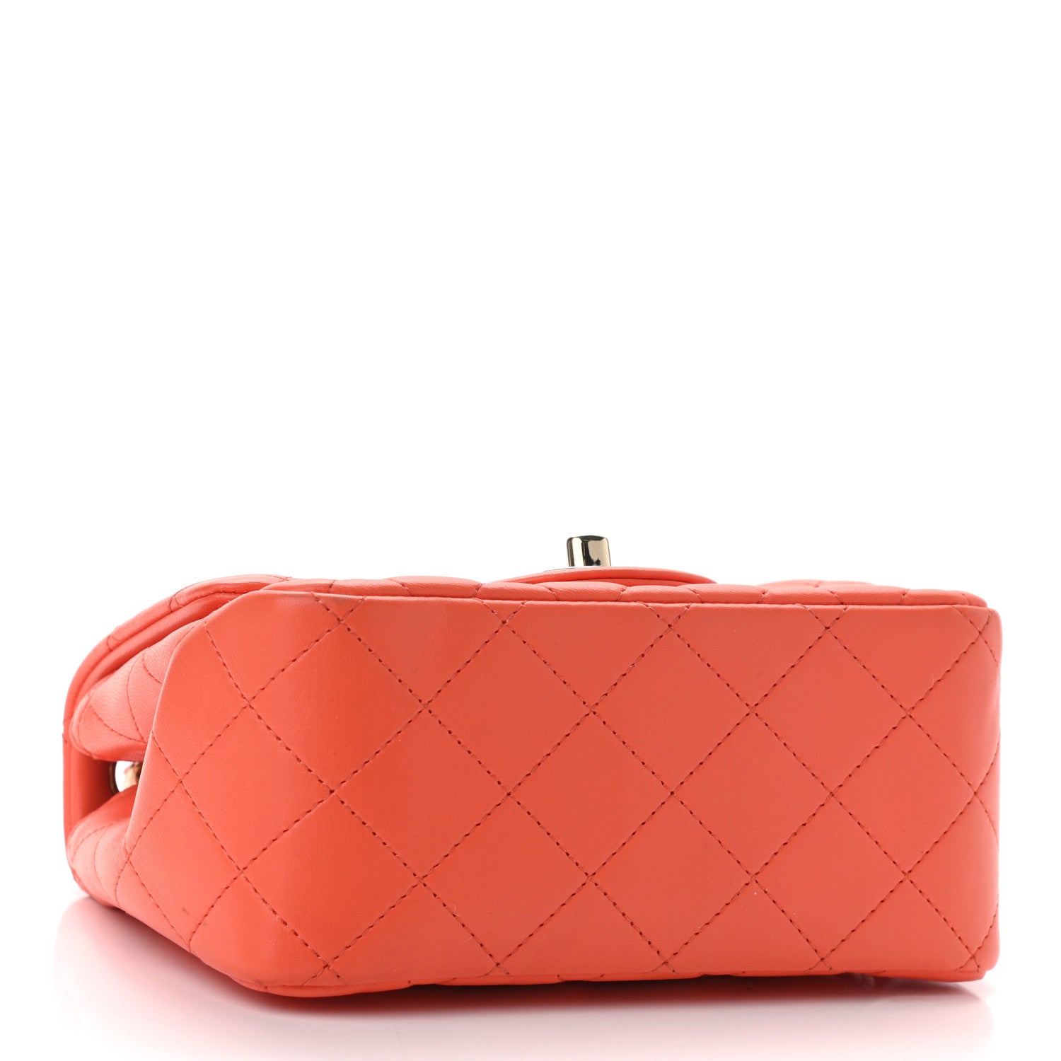 Chanel Lambskin Quilted Mini Square Flap Light Orange 4 of 13