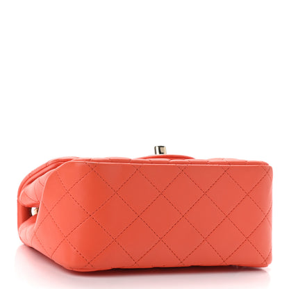 Chanel Lambskin Quilted Mini Square Flap Light Orange 4 of 13