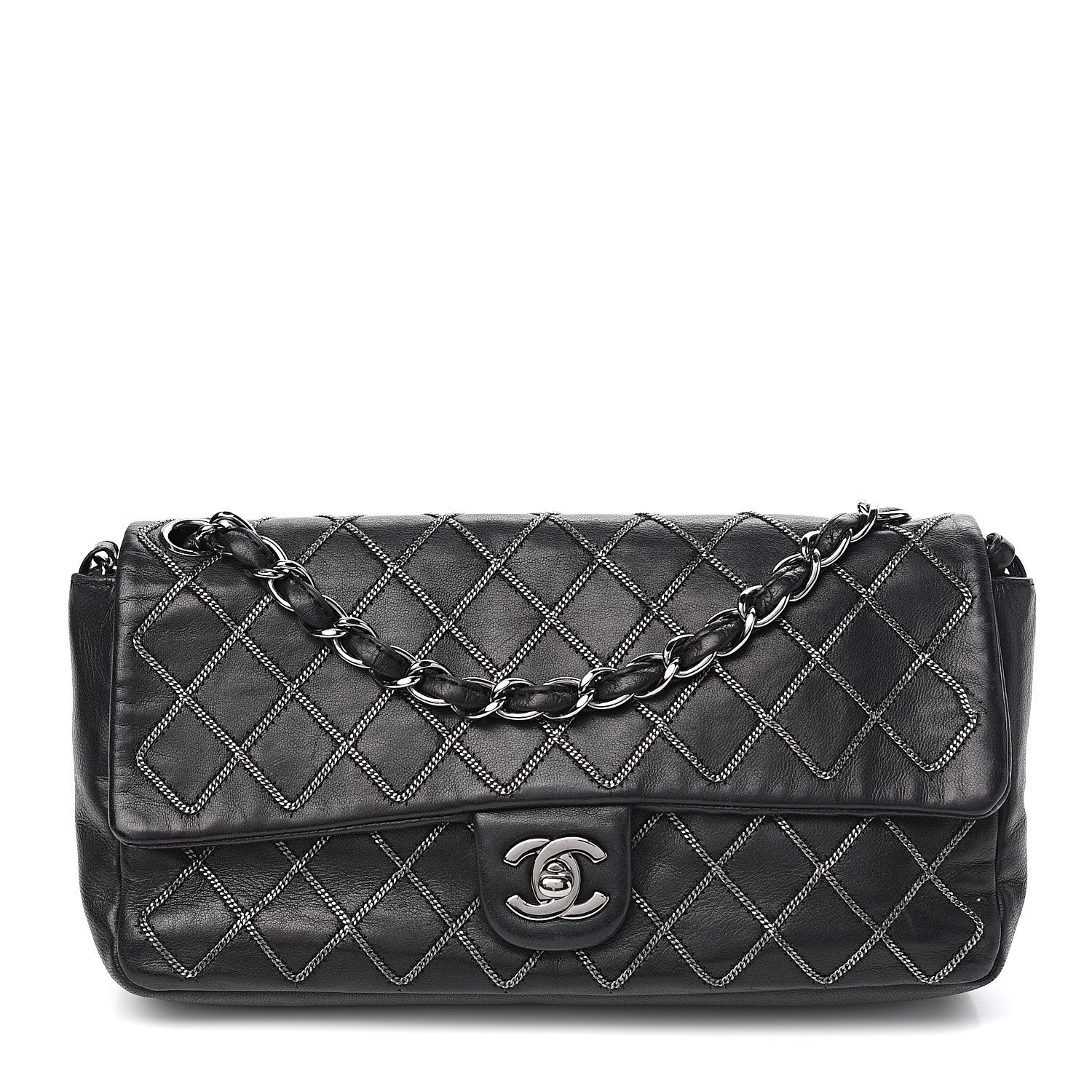 Chanel Lambskin Chain Single Flap Black 1 of 9