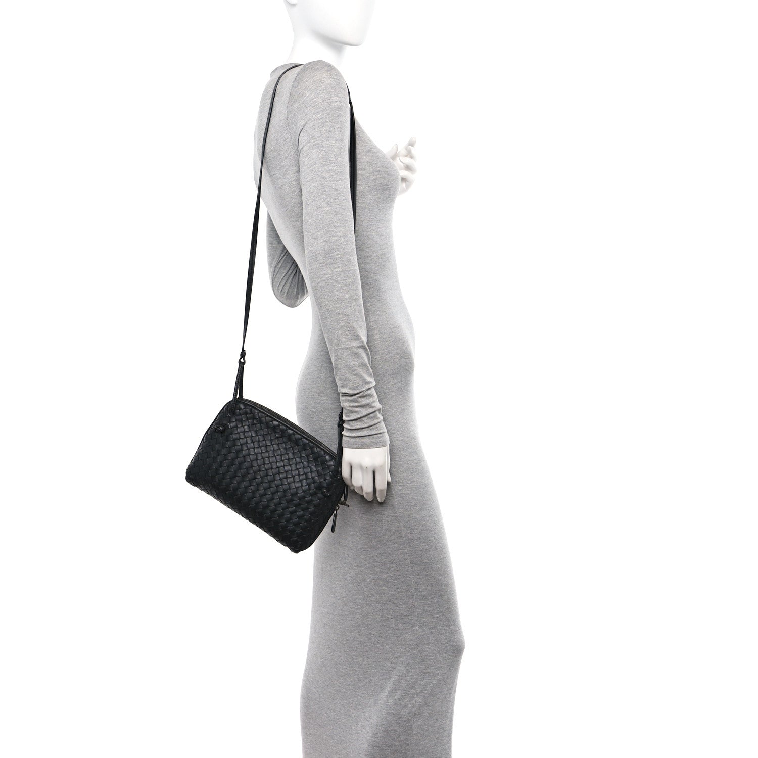Bottega Veneta Nappa Intrecciato Nodini Bag Black 2 of 11