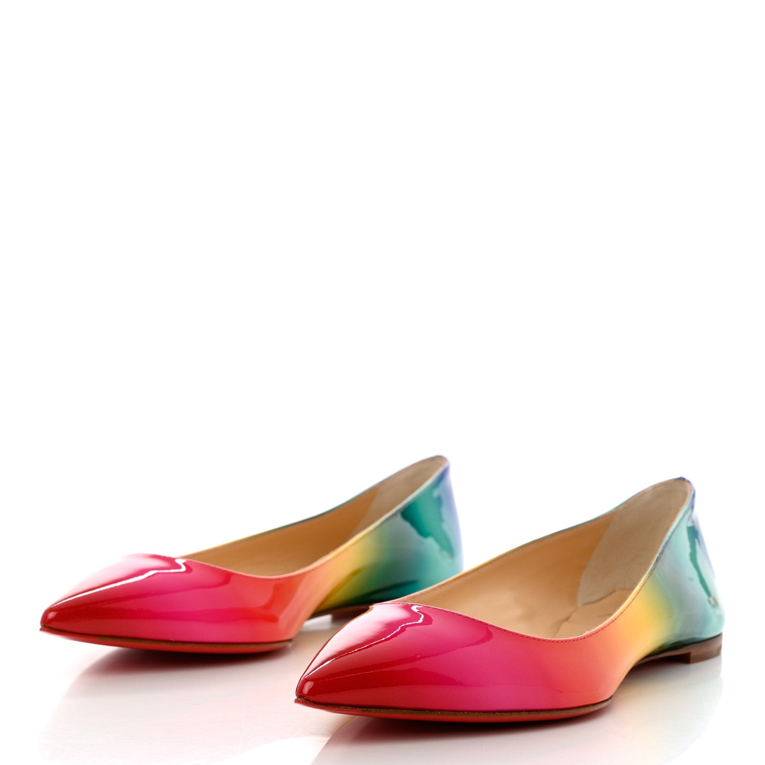Christian Louboutin Patent Rainbow Ballalla Flats 39 Multicolor 3 of 11