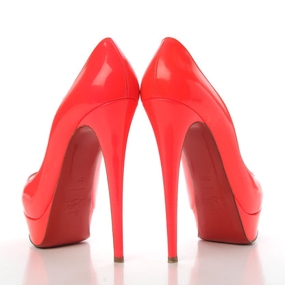 Christian Louboutin Patent Lady Peep 150 Pumps 39.5 Rose Paris 5 of 19