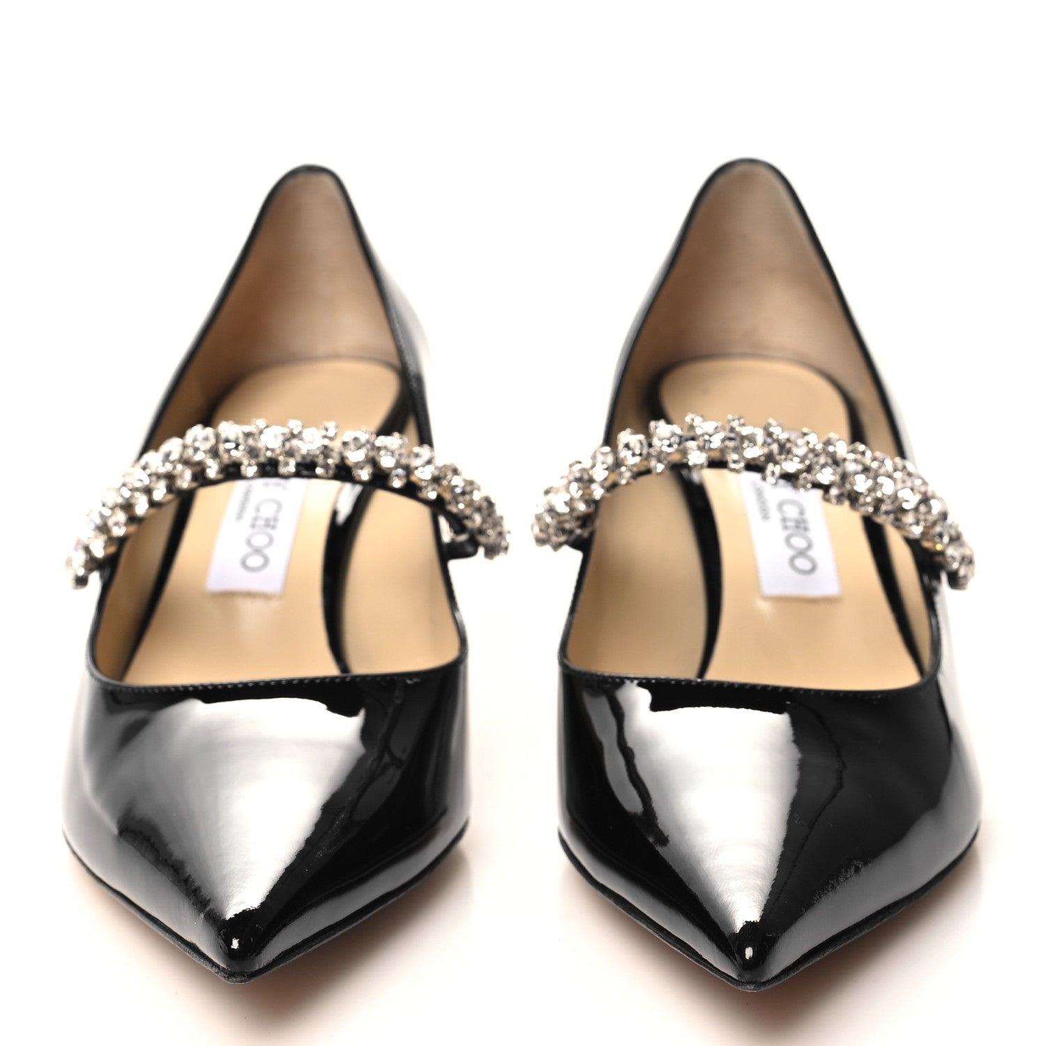 Jimmy Choo Patent Crystal Bing 65 Pumps 38.5 Black 2 of 9