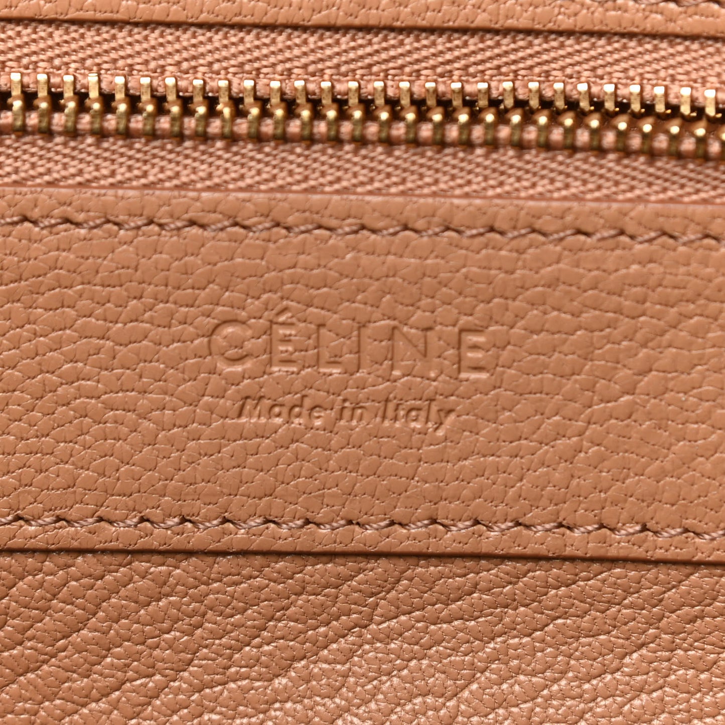 Horizontal Zipper Gusset Cabas Beige