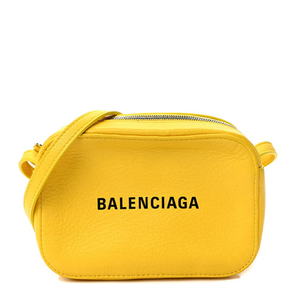 Balenciaga Smooth Calfskin Logo XS Everyday Camera Bag Jaune Soleil Black 1 of 8