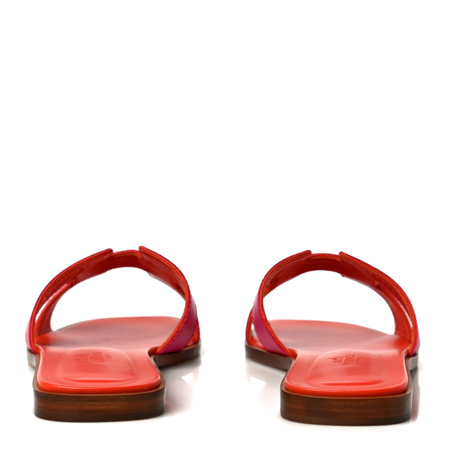 Calfskin Oran Sandals 37.5 Rose Flash Orange H