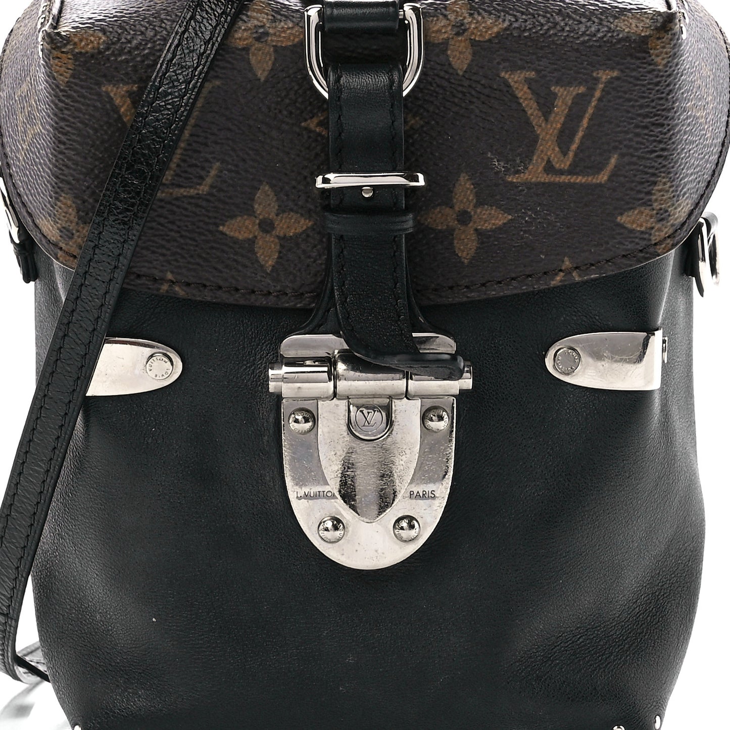 Calfskin Monogram Camera Box Black