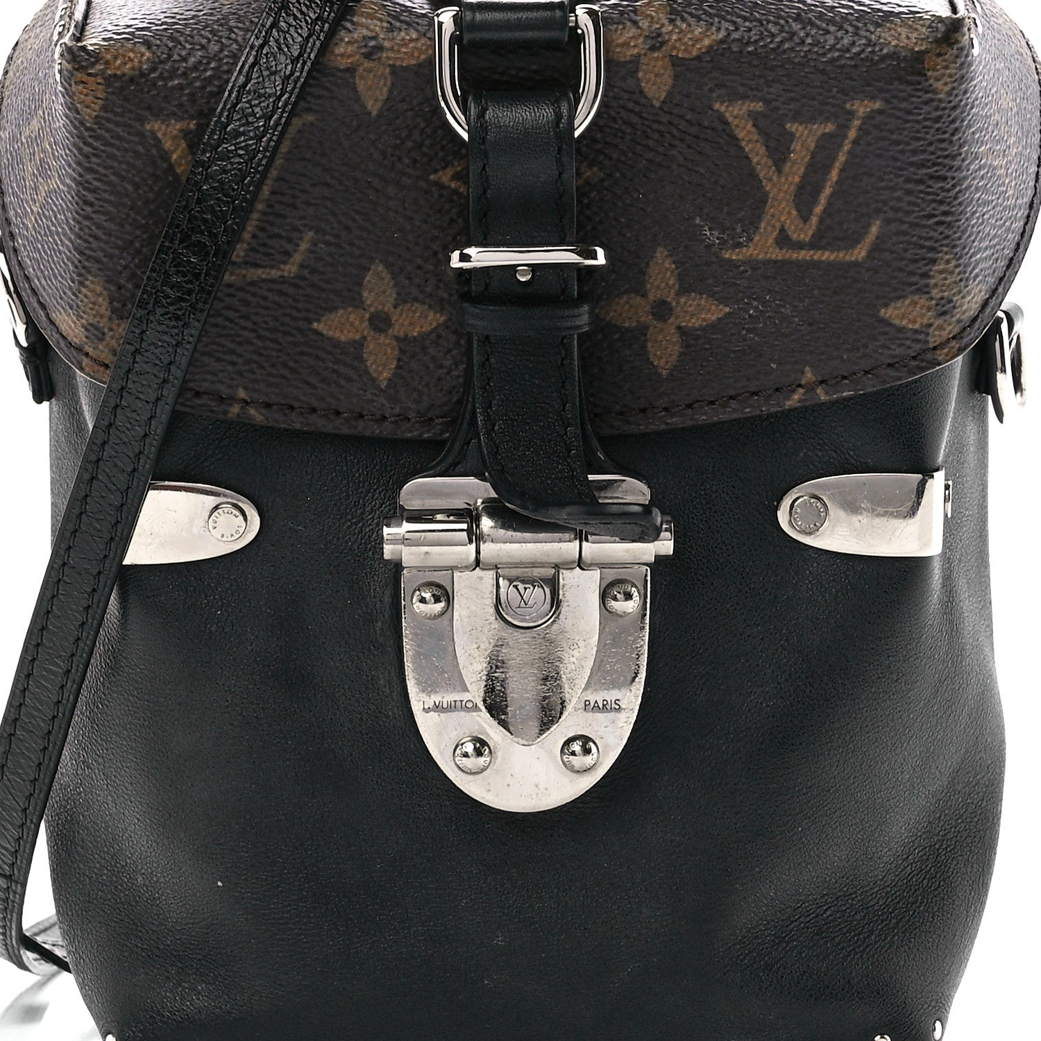 Louis Vuitton Calfskin Monogram Camera Box Black 7 of 10