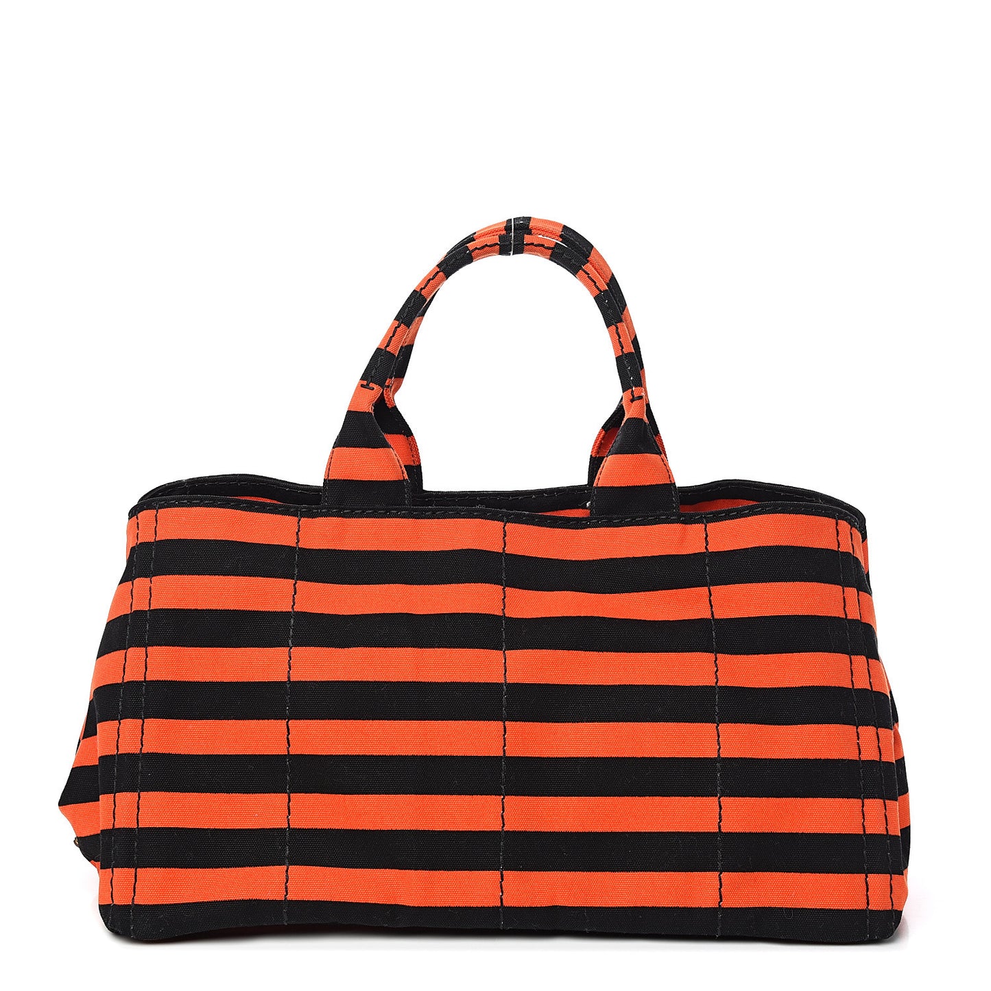 Canapa Striped Tote Arancio