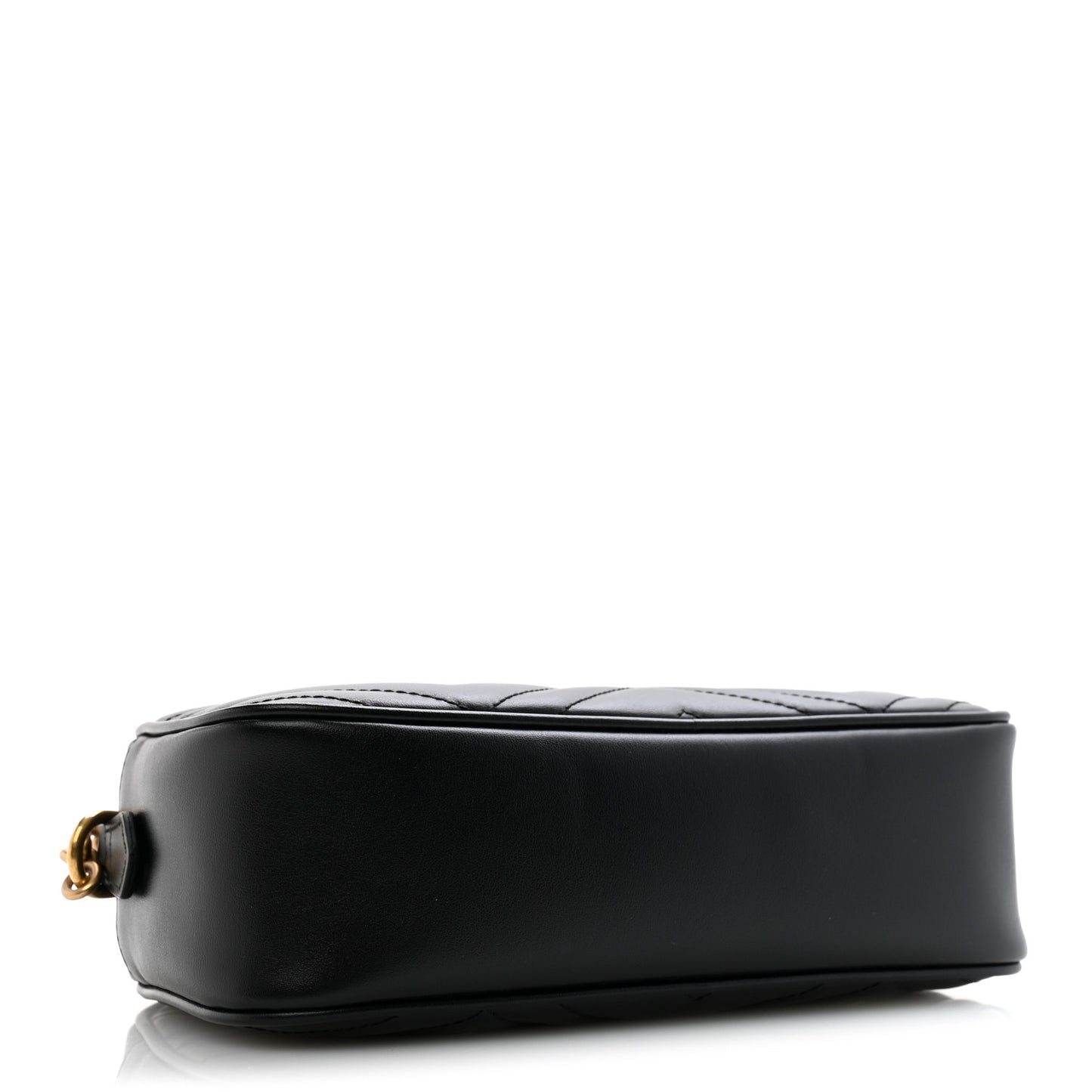 Calfskin Matelasse Small GG Marmont Chain Shoulder Bag Black