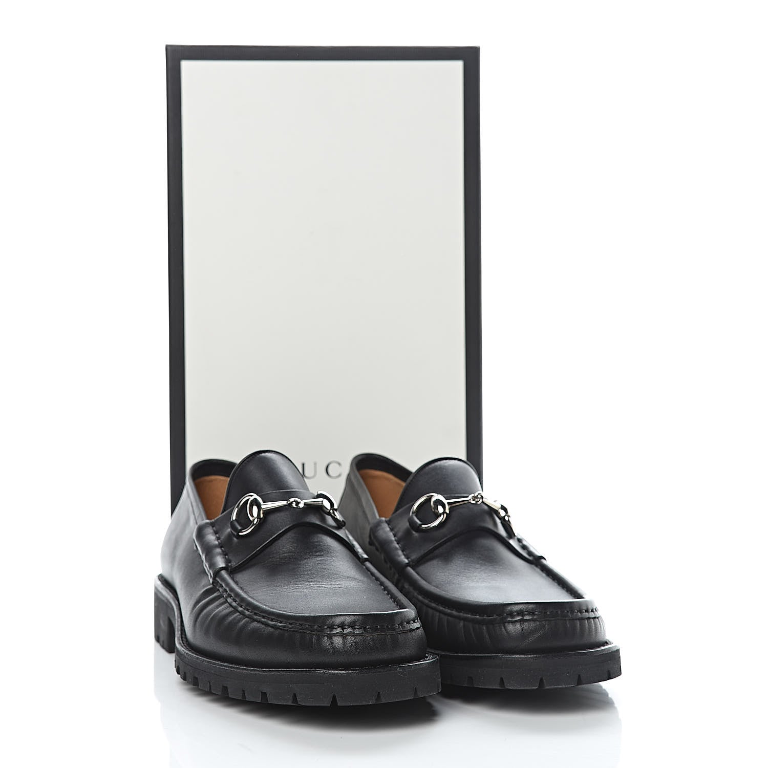 Gucci Laredo Calfskin Mens Horsebit Loafers 8.5 Black 9 of 9