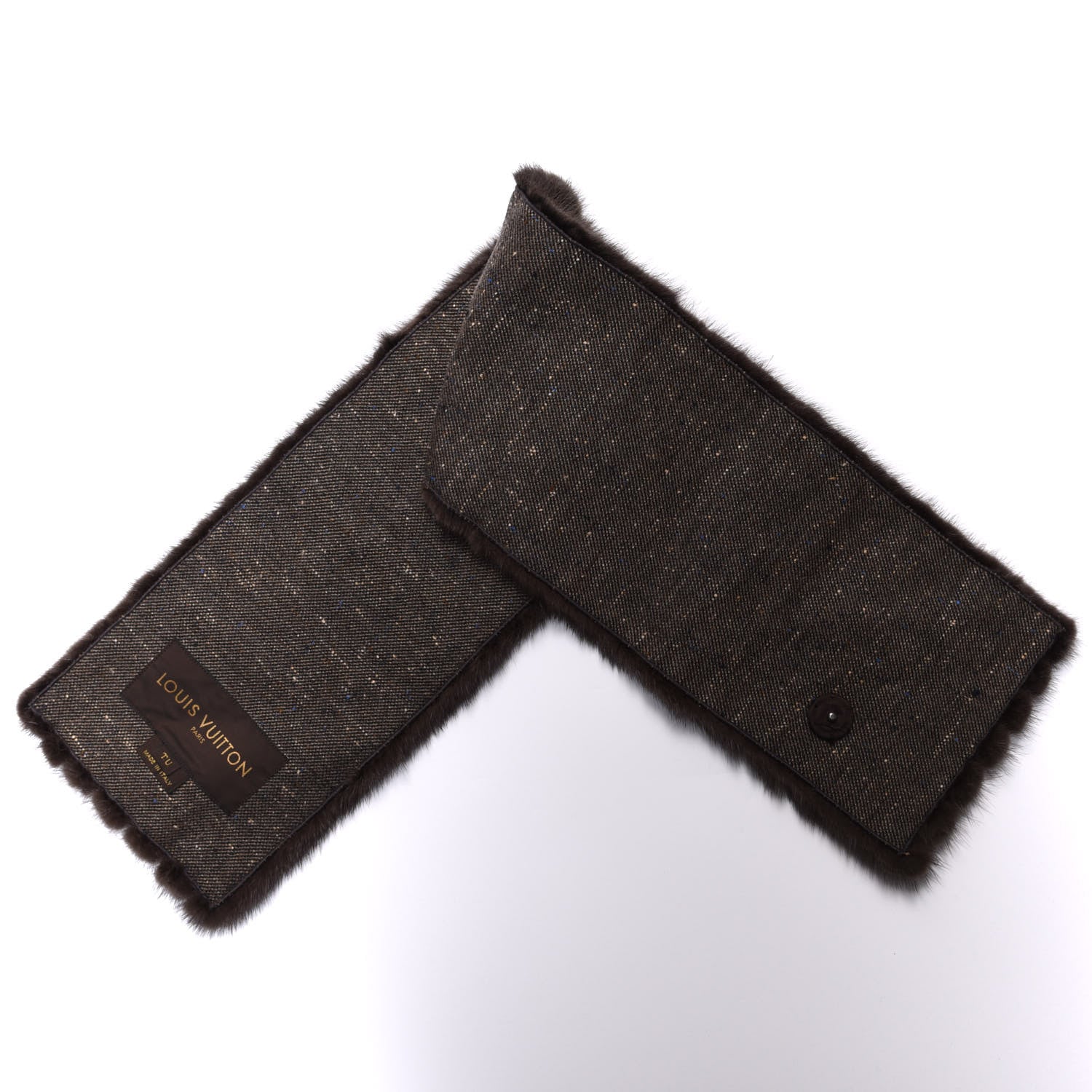 Louis Vuitton Mink Fur Scarf Stole Wrap Brown 4 of 4