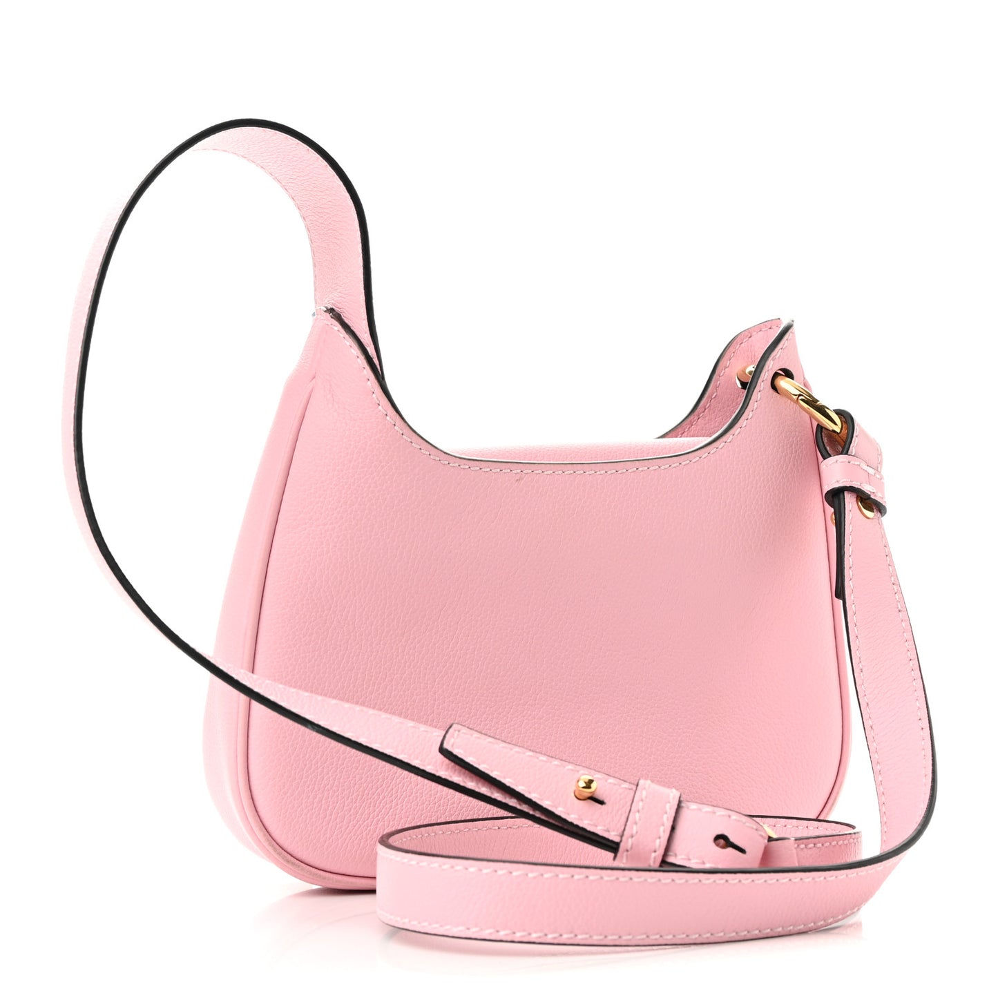 Calfskin Whipstitch Medusa Mini Hobo English Rose