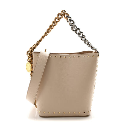Stella McCartney Grainy Alter Mat Studded Frayme Bucket Bag Cream 1 of 9