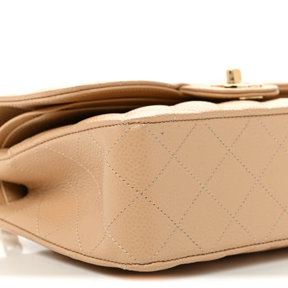 Chanel Caviar Quilted Small Double Flap Beige 9 of 11