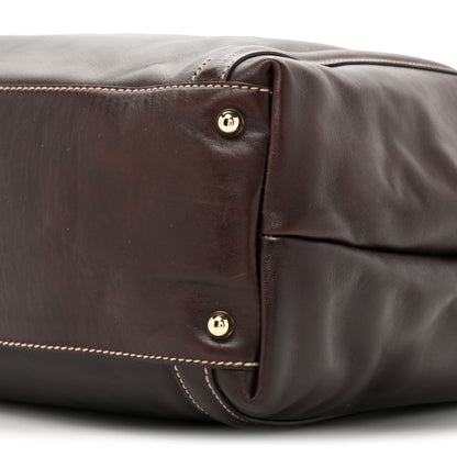 Gucci Calfskin Large Britt Shoulder Bag Dark Brown 9 of 10