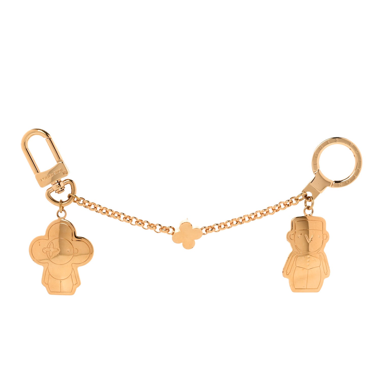 Louis Vuitton Metal Monogram Gaston & Vivienne Best Friend Bag Charm Key Holder Gold 1 of 7