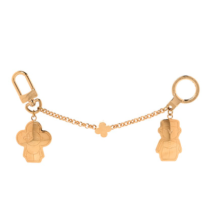 Louis Vuitton Metal Monogram Gaston & Vivienne Best Friend Bag Charm Key Holder Gold 1 of 7