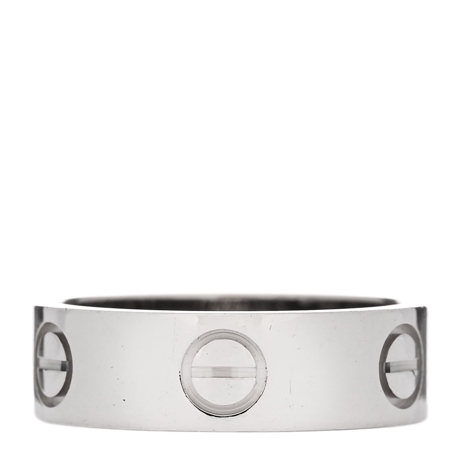 Cartier 18K White Gold 5.5mm LOVE Ring 51 5.75 3 of 4