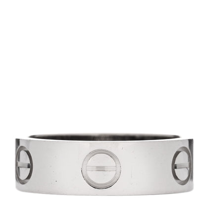 Cartier 18K White Gold 5.5mm LOVE Ring 51 5.75 3 of 4