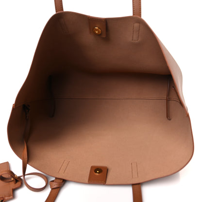 Saint Laurent Calfskin Large Shopping Tote Dark Tan 6 of 10