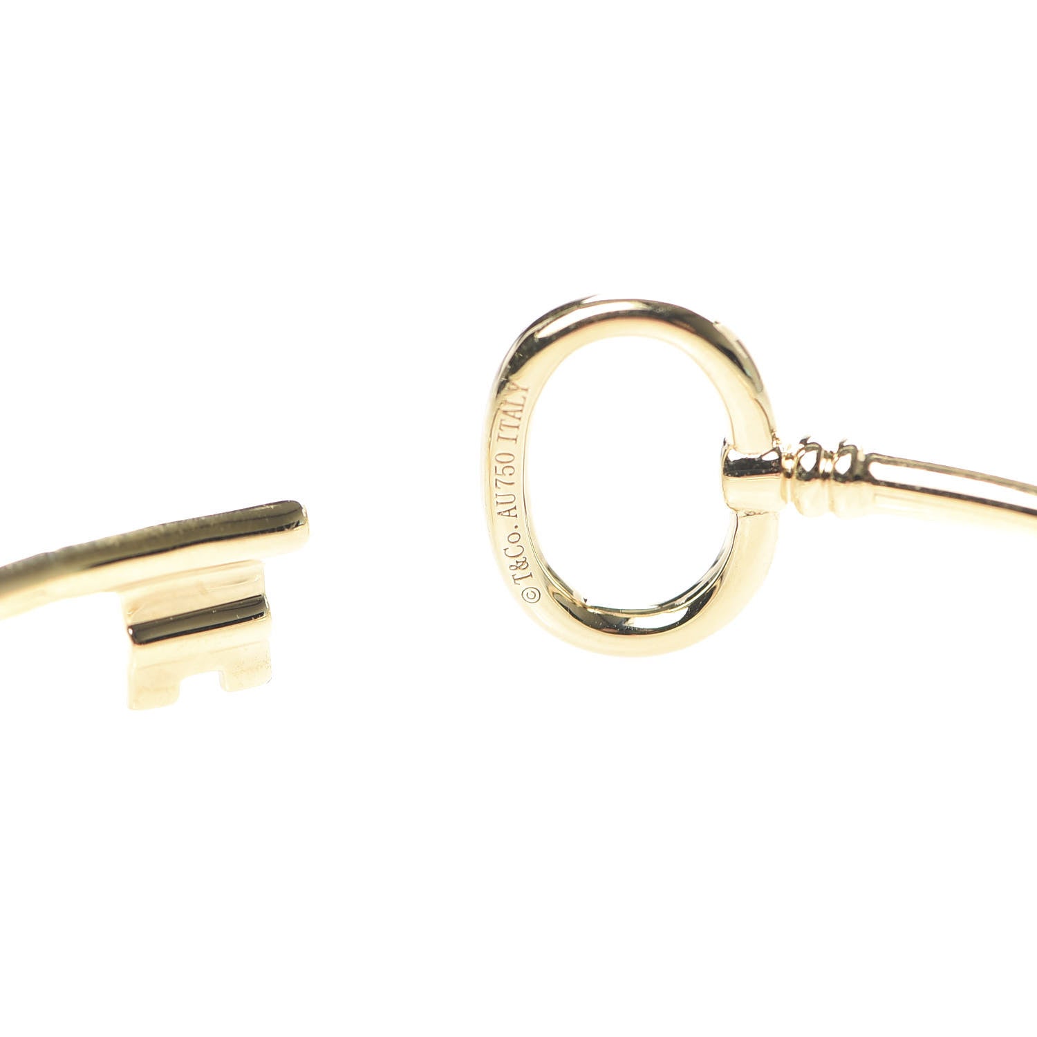 Tiffany 18K Yellow Gold Diamond Keys Wire Bracelet 4 of 5