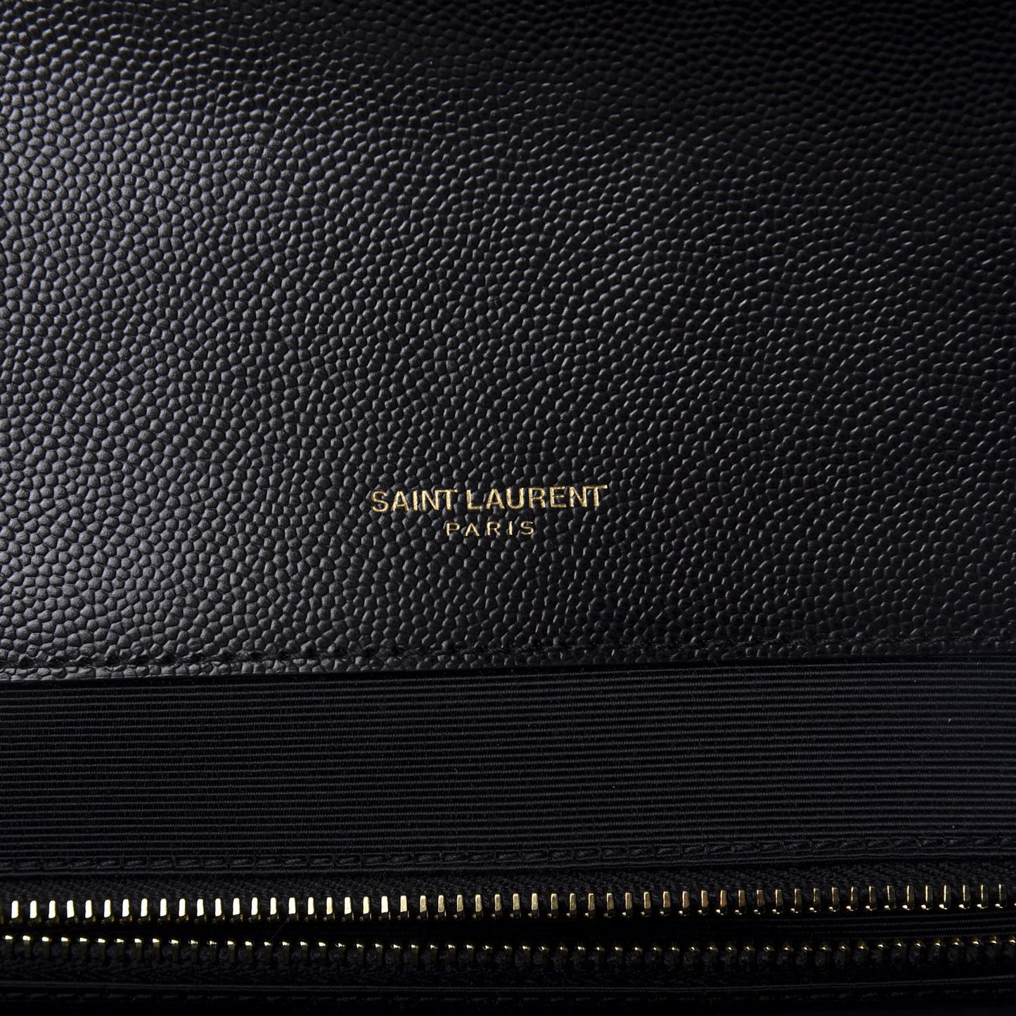 Grain De Poudre Textured Mixed Matelasse Large Triquilt Monogram Satchel Black