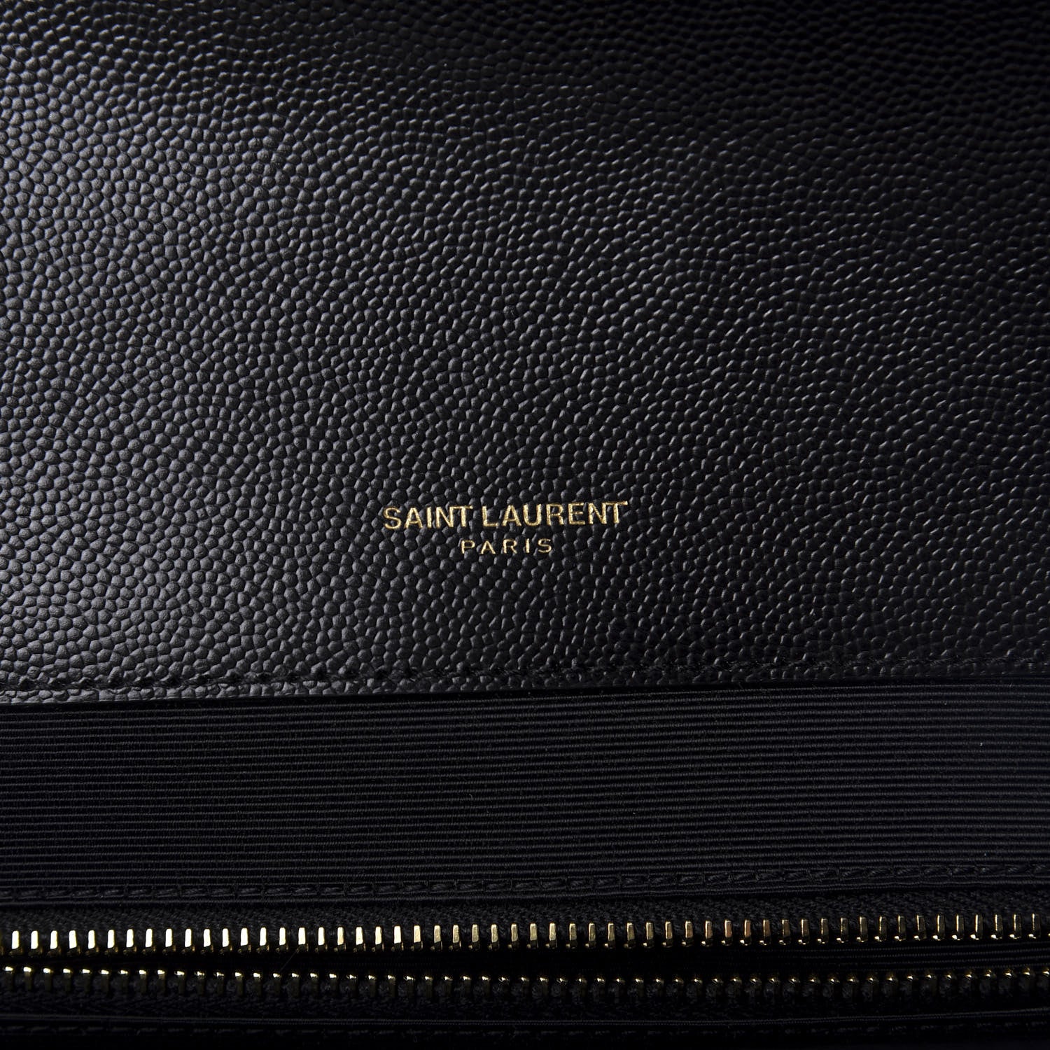 Saint Laurent Grain De Poudre Textured Mixed Matelasse Large Triquilt Monogram Satchel Black 8 of 11