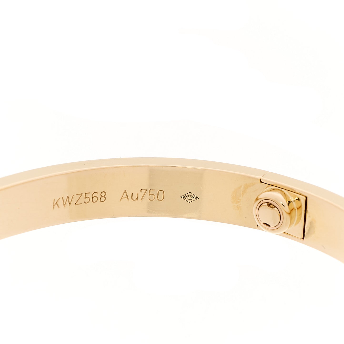 18K Yellow Gold LOVE Bracelet 17