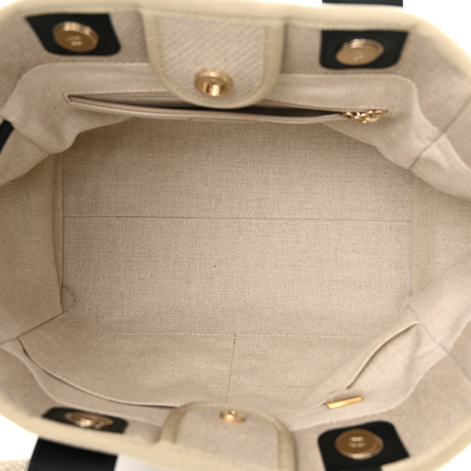 Chanel Mixed Fibers Small Deauville Tote Beige Black 6 of 11