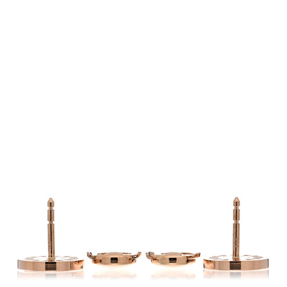 Hermes 18K Rose Gold Diamond Chaine d'Ancre Divine Stud Earrings 3 of 5