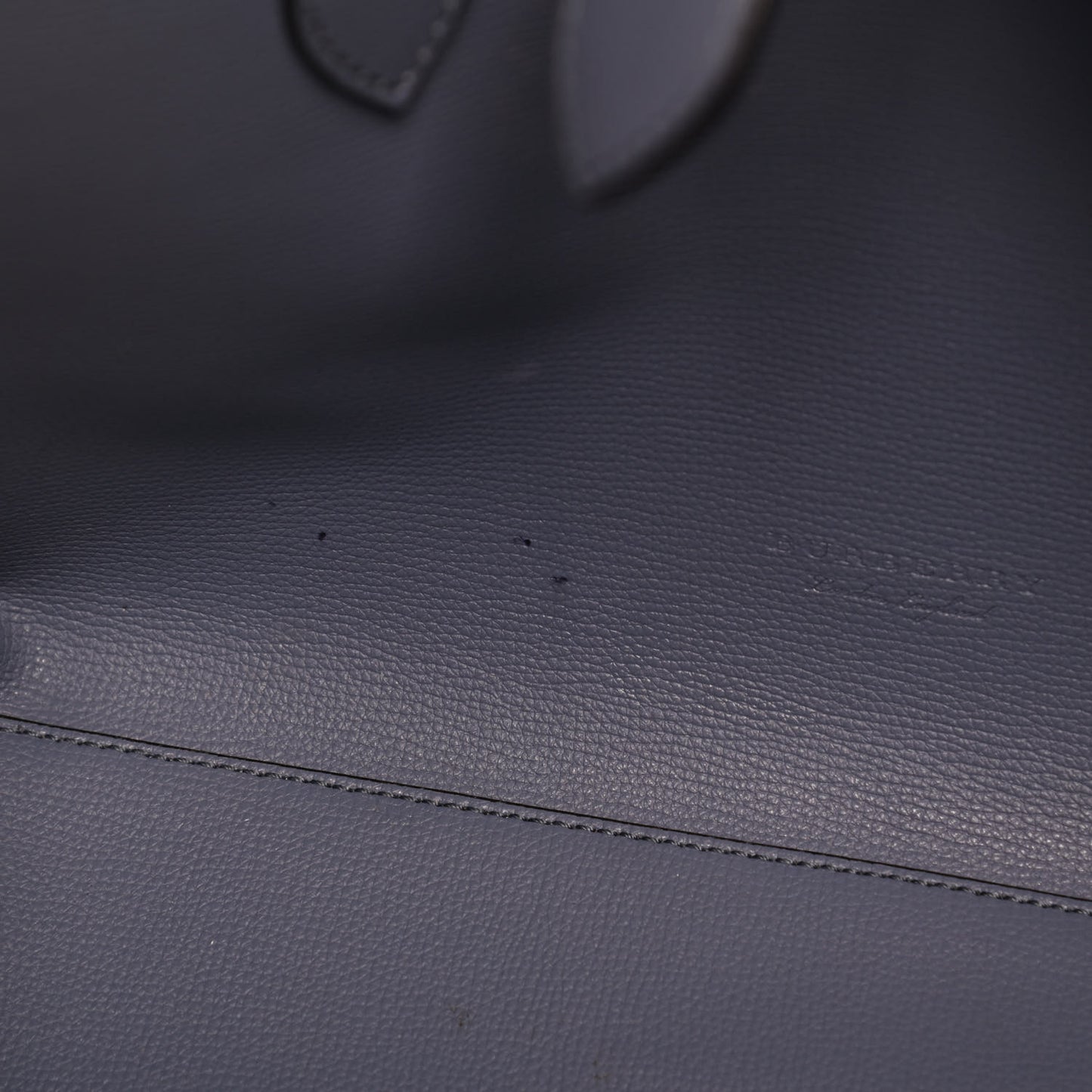 Calfskin Haymarket Check Small Reversible Tote Slate Blue