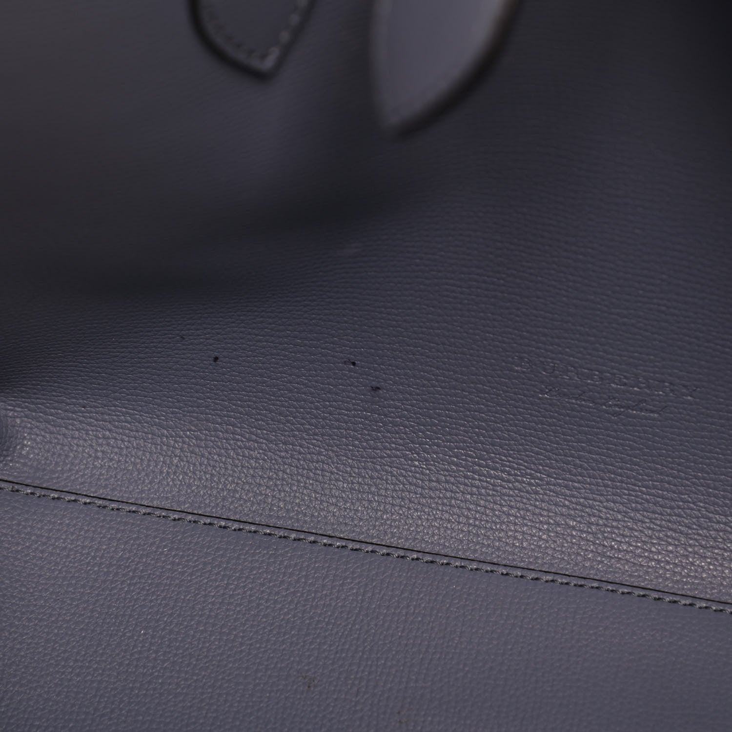 Burberry Calfskin Haymarket Check Small Reversible Tote Slate Blue 22 of 23