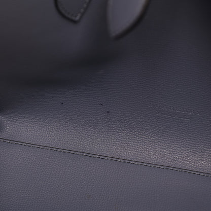 Burberry Calfskin Haymarket Check Small Reversible Tote Slate Blue 22 of 23