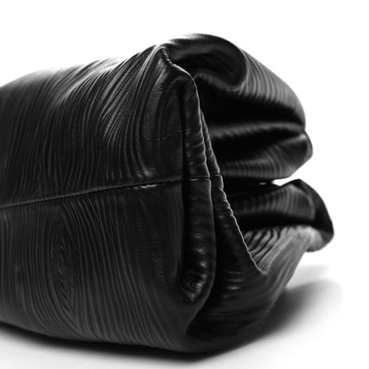 Bottega Veneta Bark Calfskin Embossed The Pouch Oversized Clutch Black 11 of 11